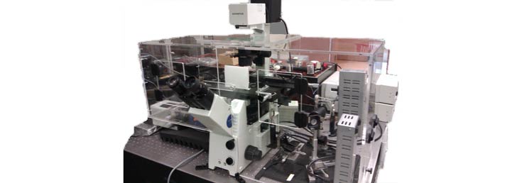 Olympus IX71 TIRF microscope with Digital Pixel envionmental chamber