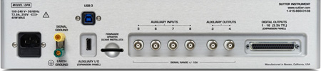 back panel Sutter Instrument dPatch backside