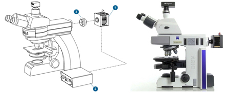 Single-Wavelength Mightex Microscope LED Light Source Configuration