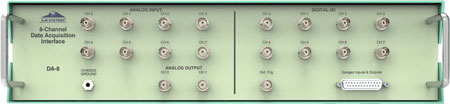 DA-8 front panel Digital Acquisition Interface A-M Systems DA-8